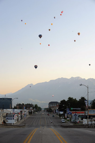 Hot air ballons in Provo